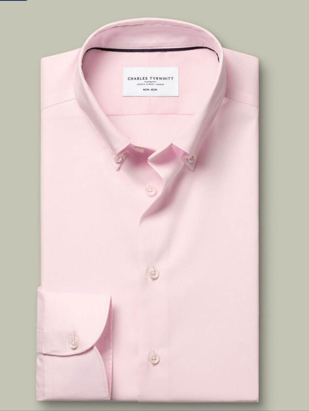 Charles Tyrwhitt Button-down Non-Iron Stretch Pinpoint Oxford Shirt – 17.5